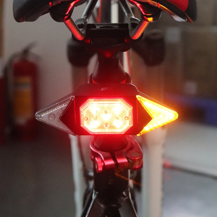 USB Rechargeable Bicycle Turn Light Wireless Remote Control Bike Tail Light by bashfashion