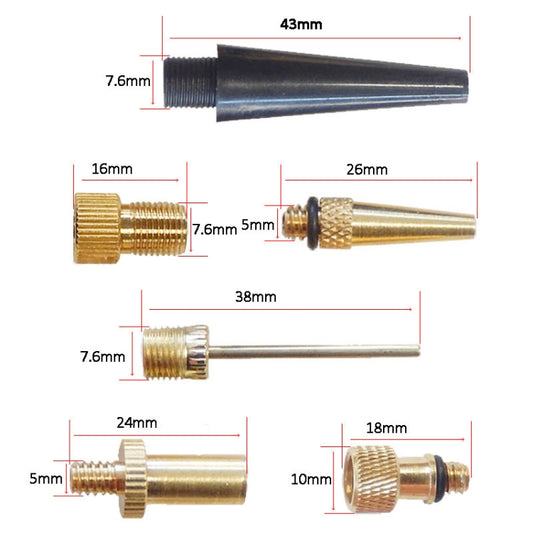 15 in 1 Inflator Adapter French Mouth / US Mouth / UK Mouth Inflation Needle Adapter by bashfashion