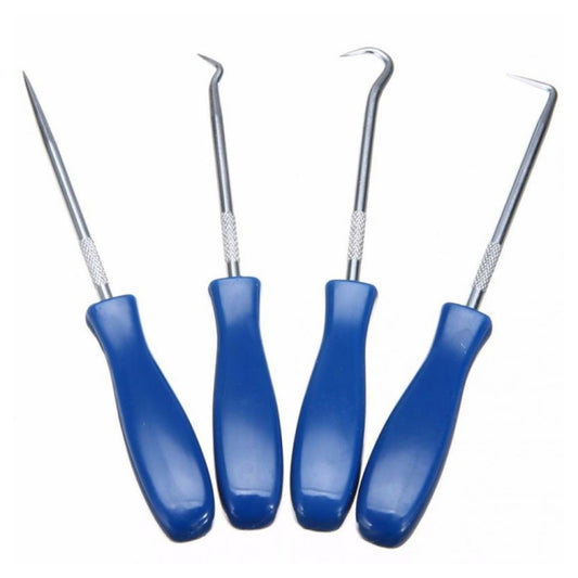 4 PCS Car Pick and Hook Set O Ring Oil Seal Gasket Puller Remover Craft Hand Tool Car Remover Tool Set (Blue) by bashfashion