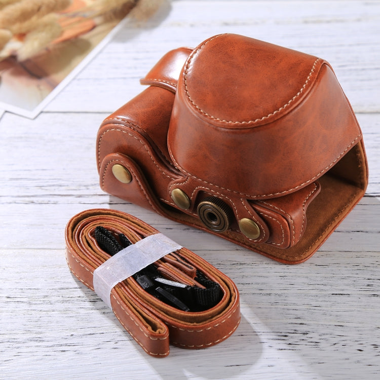 Full Body Camera PU Leather Case Bag with Strap for Sony A6000 / A6300 / Nex 6(Brown) by bashfashion
