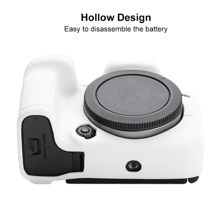 For Canon EOS R10 Soft Silicone Protective Case (White) by bashfashion