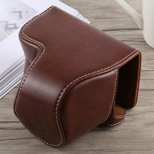 Full Body Camera PU Leather Case Bag with Strap for Sony A6300(Coffee) by bashfashion