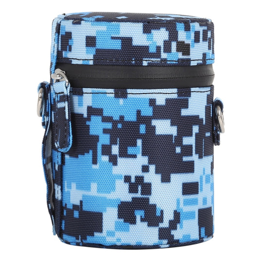 Camouflage Color Small Lens Case Zippered Cloth Pouch Box for DSLR Camera Lens, Size: 11x8x8cm (Blue) by bashfashion
