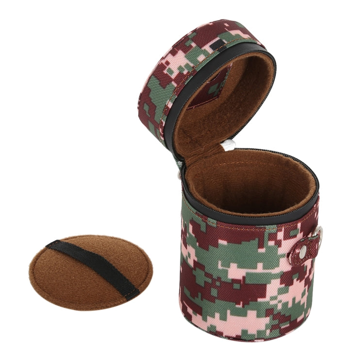 Camouflage Color Small Lens Case Zippered Cloth Pouch Box for DSLR Camera Lens, Size: 11x8x8cm (Brown) by bashfashion