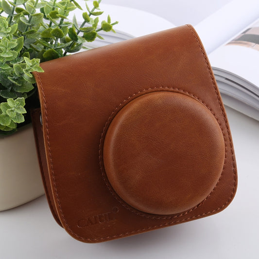 Retro Style Full Body Camera PU Leather Case Bag with Strap for FUJIFILM instax mini 9 / mini 8+ / mini 8(Brown) by bashfashion