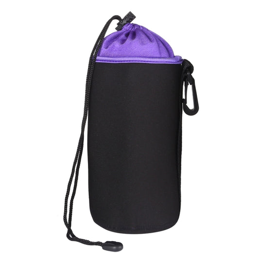 SLR Camera Lens Bag Micro Single Lens Bag Lens Inner Bile Bag Waterproof Protective Case Plus Velvet Thickening, Diameter: 10cm, Height: 18cm(Purple) by bashfashion