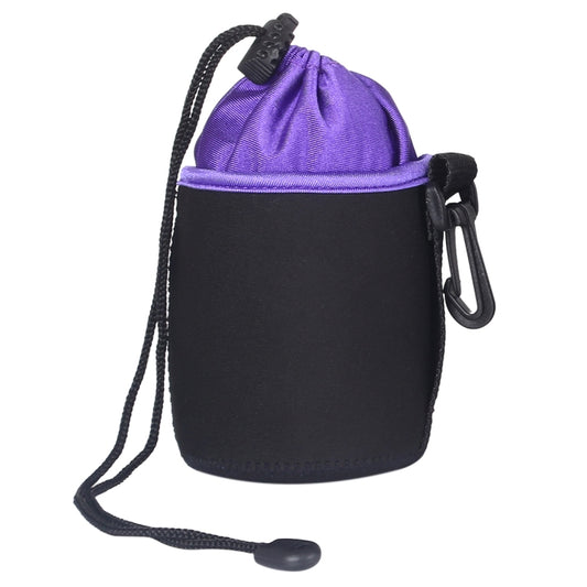 SLR Camera Lens Bag Micro Single Lens Bag Lens Inner Bile Bag Waterproof Protective Case Plus Velvet Thickening, Diameter: 8.5cm, height: 10cm(Purple) by bashfashion