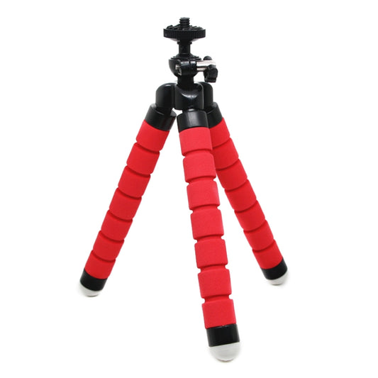 Mini Octopus Flexible Foam Tripod Holder with Phone Clamp & Remote Control (Red) by bashfashion