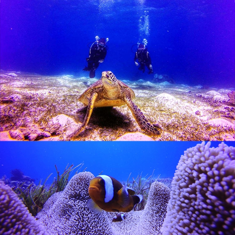 For GoPro HERO5 30m Waterproof PC & ABS Housing Protective Case + Camera Lens Red Quadrate Filter with Buckle Basic Mount & Long Screw & Anti-lost Hand Strap by bashfashion