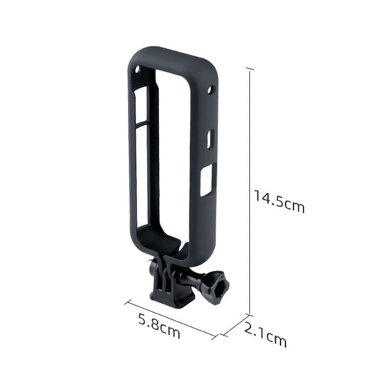 PC Plastic Protective Frame Mount Cage with Tripod Base Adapter for Insta360 One X2(Black) by bashfashion
