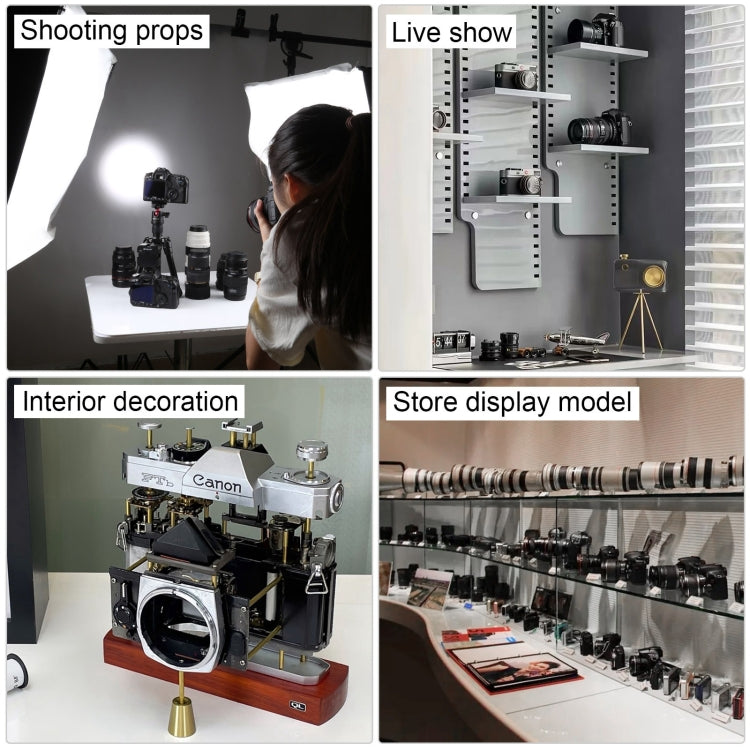 For Canon Non-Working Fake Dummy Camera Model Room Props Display Photo Studio Camera Model (Coffee) by bashfashion