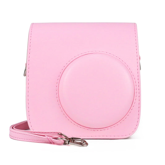 Retro Full Body PU Leather Case Camera Bag with Strap for FUJIFILM instax mini 7+ (Pink) by bashfashion