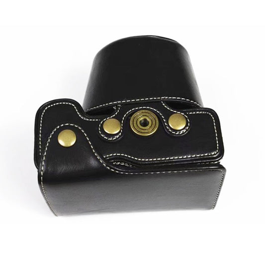 Full Body Camera PU Leather Case Bag for Sony LCE-7C / Alpha 7C / A7C 28-60mm / 40.5mm Lens(Black) by bashfashion