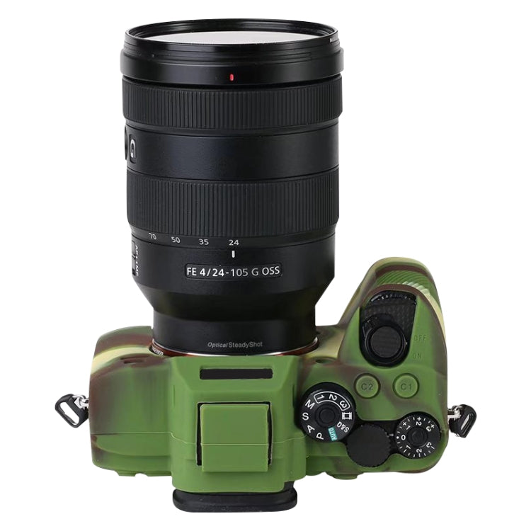For Sony A7R4 Soft Silicone Protective Case(Camouflage) by bashfashion