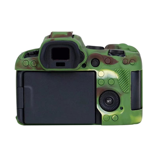 For Canon EOS R6 Litchi Texure Soft Silicone Case(Camouflage) by bashfashion