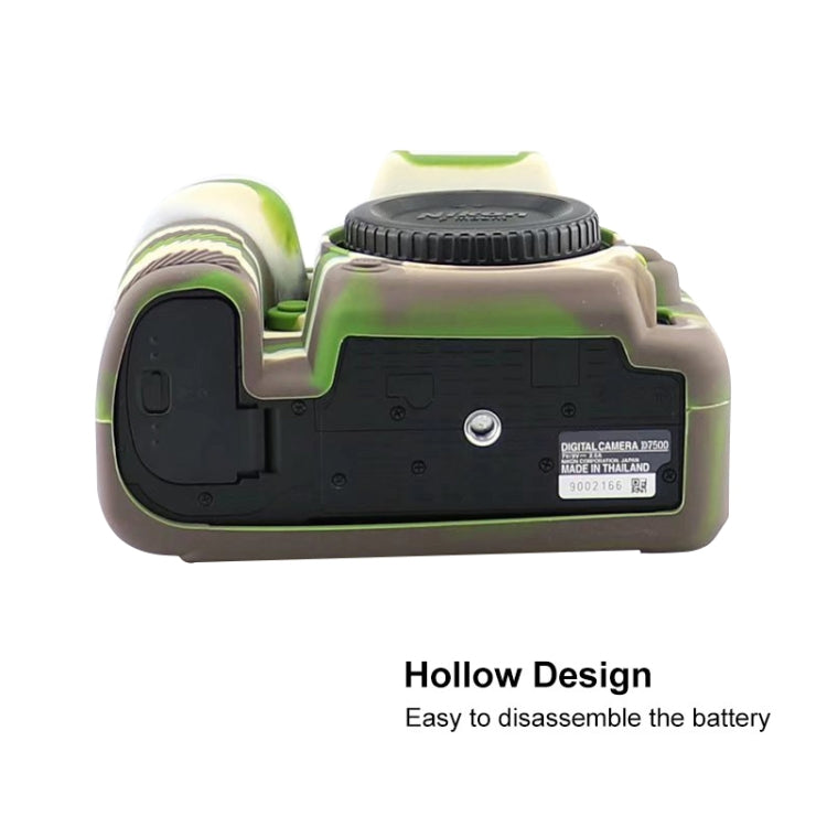 Soft Silicone Protective Case for Nikon D7500 (Camouflage) by bashfashion