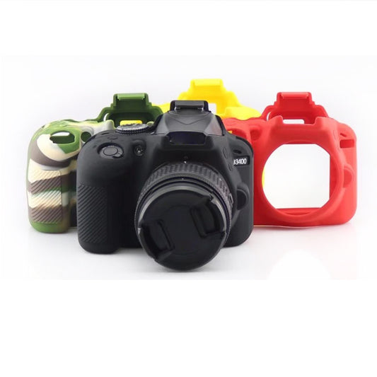 Soft Silicone Protective Case for Nikon D3400 / D3300 (Red) by bashfashion