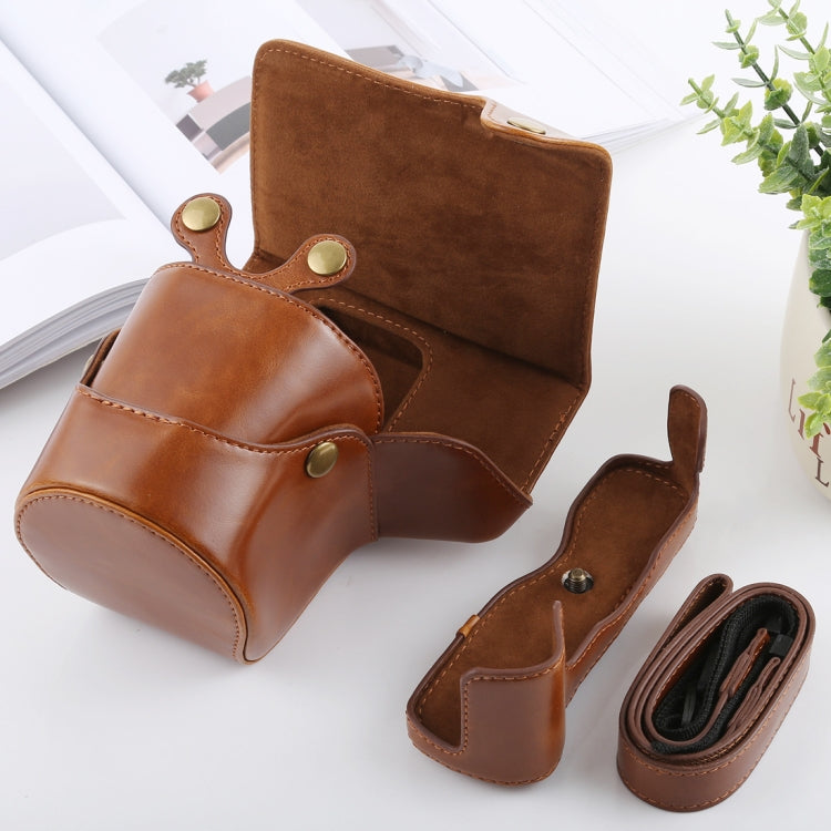 Full Body Camera PU Leather Case Bag with Strap for FUJIFILM X-T3(Brown) by bashfashion