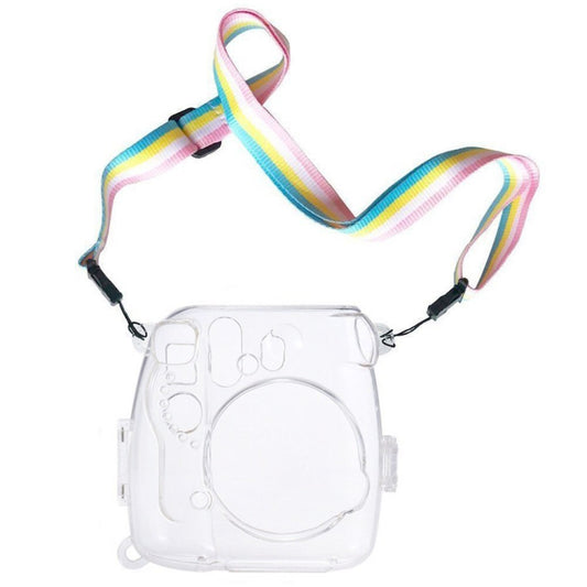 Protective Crystal Shell Case with Strap for FUJIFILM instax mini 9 / mini 8+ / mini 8(Transparent) by bashfashion