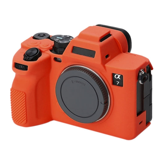 Soft Silicone Protective Case for Sony A7 IV (Orange) by bashfashion