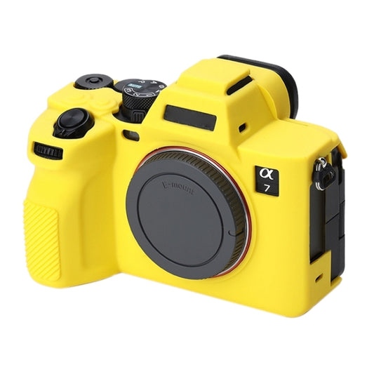 Soft Silicone Protective Case for Sony A7 IV (Yellow) by bashfashion
