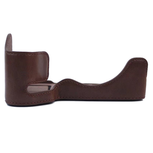 1/4 inch Thread PU Leather Camera Half Case Base for Sony A7 IV (Coffee) by bashfashion