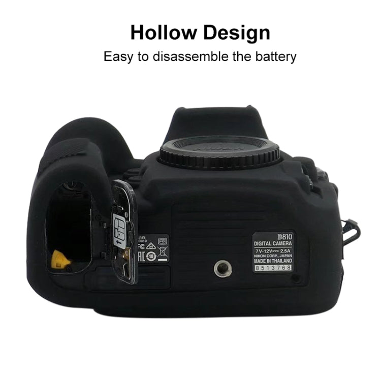 Soft Silicone Protective Case for Nikon D810 (Black) by bashfashion