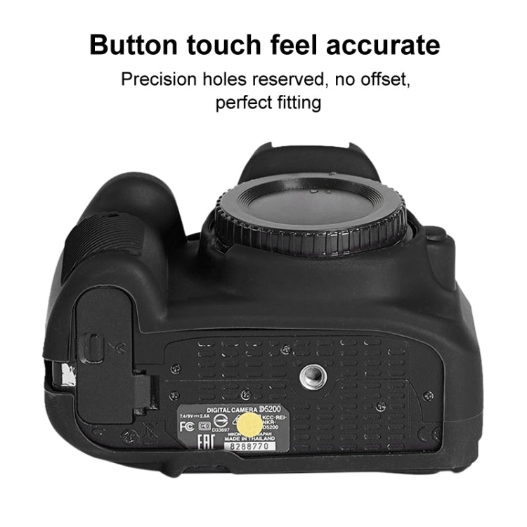 Soft Silicone Protective Case for Nikon D5200 (Black) by bashfashion