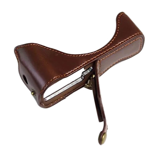 1/4 inch Thread PU Leather Camera Half Case Base for Canon G7 X Mark III / G7 X3 (Coffee) by bashfashion