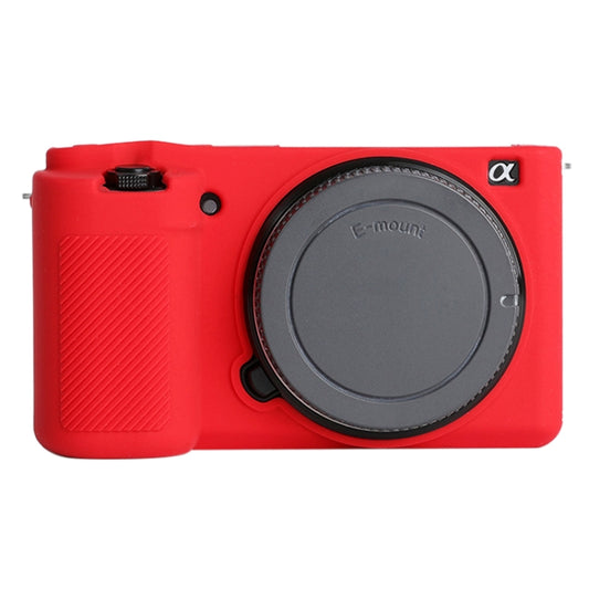 For Sony ZV-E10 Soft Silicone Protective Case (Red) by bashfashion