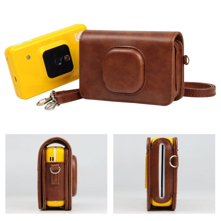For Kodak Mini Shot2 C210 instax Full Body Camera PU Leather Case Bag with Strap(Brown) by bashfashion