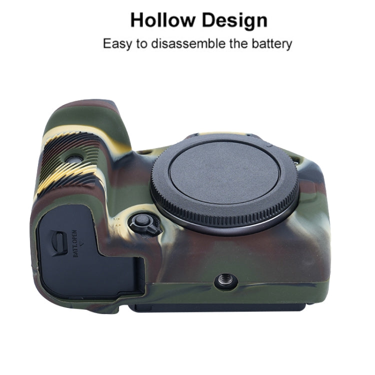 For Canon EOS R7 Soft Silicone Protective Case (Camouflage) by bashfashion