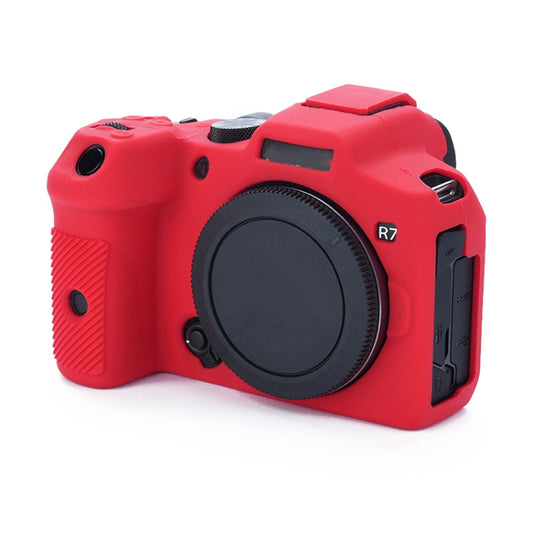 For Canon EOS R7 Soft Silicone Protective Case (Red) by bashfashion