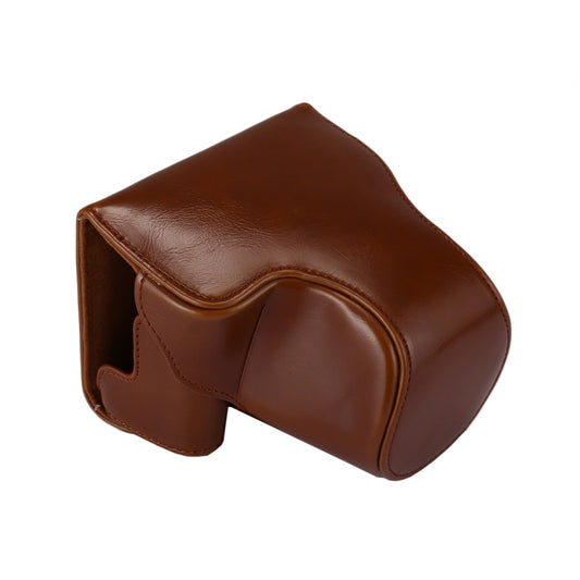 Full Body Camera PU Leather Case Bag with Strap for Canon EOS M6 (Brown) by bashfashion