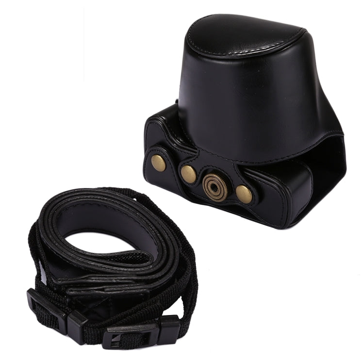 Full Body Camera PU Leather Case Bag with Strap for Canon EOS M5 (Black) by bashfashion