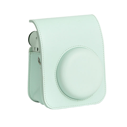 For FUJIFILM instax mini 12 Full Body Leather Case Camera Bag with Strap (Green) by bashfashion