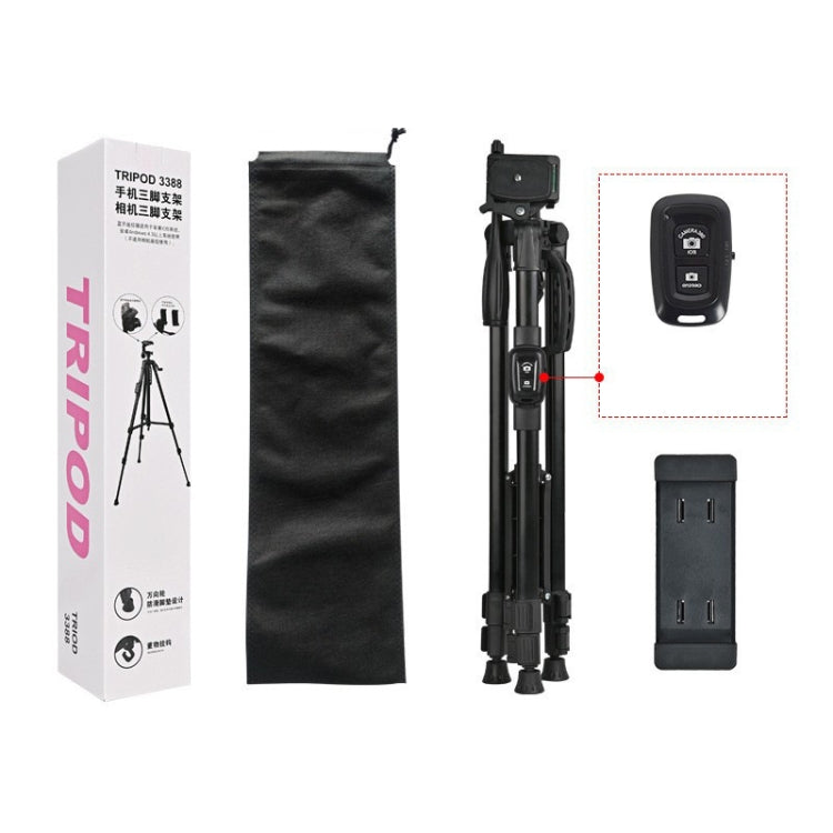 3388 1.3m Portable Phone Live Selfie Tripod DV SLR Camera Stand (Black) by bashfashion