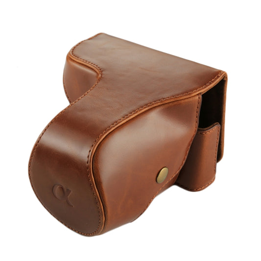 Full Body Camera PU Leather Case Bag with Strap for Sony NEX 7 / F3 (18-55mm Lens)(Brown) by bashfashion