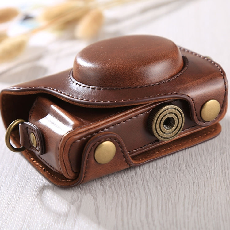 Full Body Camera PU Leather Case Bag with Strap for Canon G9X / G9X II (Coffee) by bashfashion