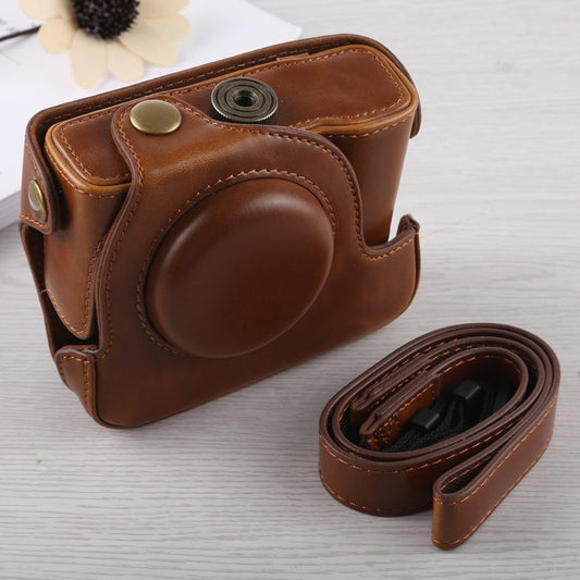 Full Body Camera PU Leather Case Bag with Strap for Canon G16 (Brown) by bashfashion