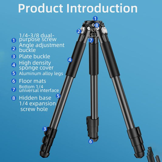 BEXIN RK264 Portable Collapsible Aluminum Alloy Camera Tripod (Black) by BEXIN