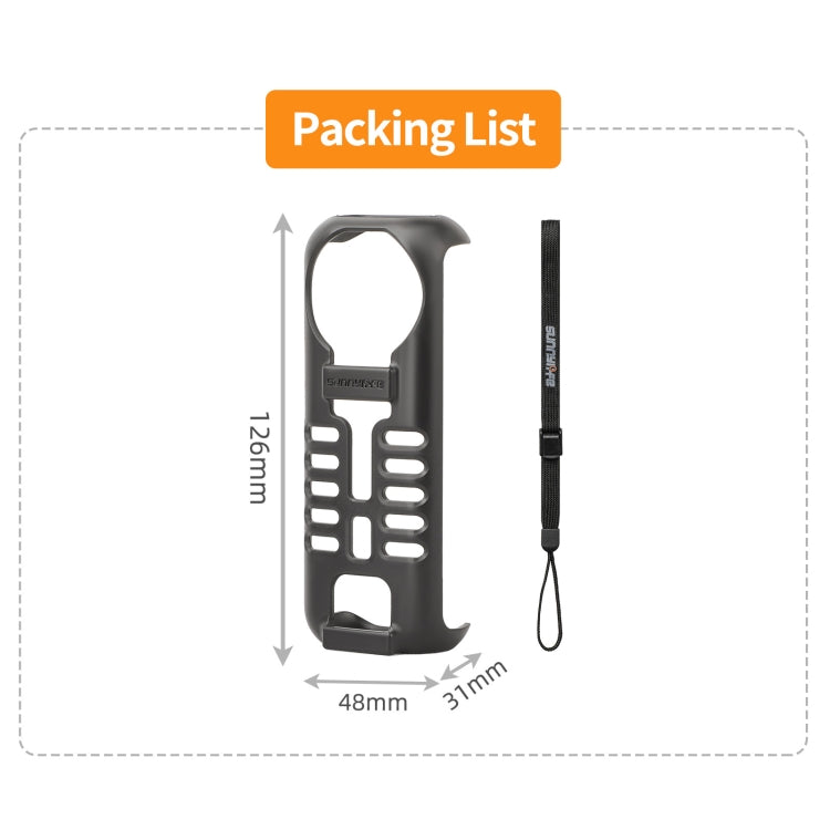 For Insta360 X4 Sunnylife Graphene Case High Thermal Conductivity Protective Case with Hand Strap (Black) by Sunnylife