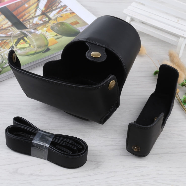 Full Body Camera PU Leather Case Bag with Strap for Olympus E-PL3 / E-PM1 (Black) by bashfashion