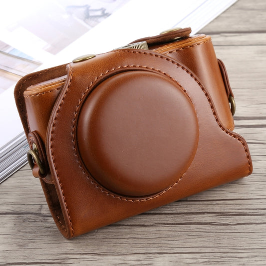 Full Body Camera PU Leather Case Bag with Strap for Sony DSC-HX90(Brown) by bashfashion