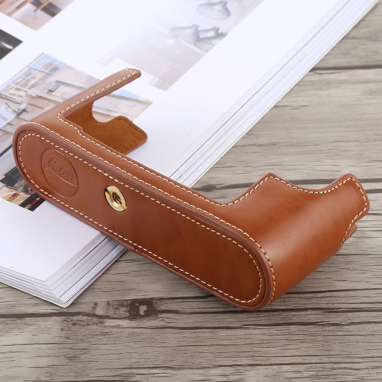 1/4 inch Thread PU Leather Camera Half Case Base for Leica M10 (Brown) by bashfashion
