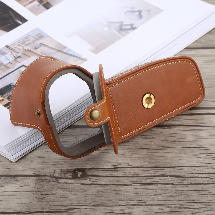 1/4 inch Thread PU Leather Camera Half Case Base for Canon EOS 6D / 6D Mark II (Brown) by bashfashion