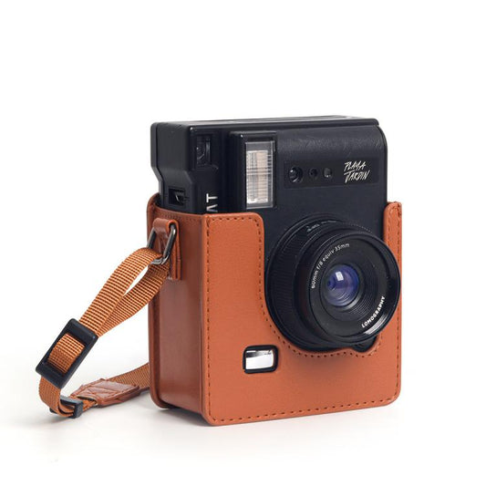 Vintage PU Leather Camera Case Bag For LOMO Automat Instax Camera (Brown) by bashfashion