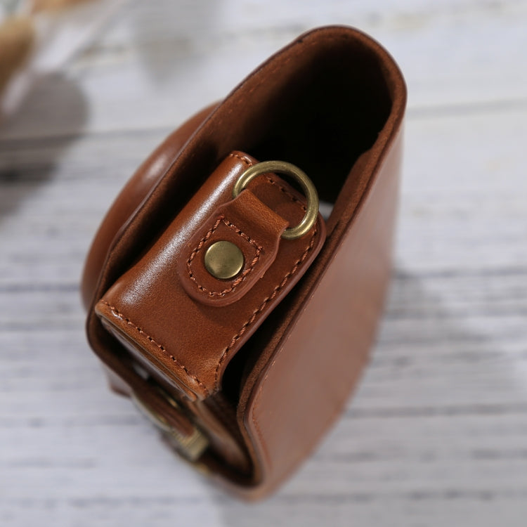 Full Body Camera PU Leather Case Bag with Strap for Canon PowerShot SX730 HS / SX720 HS (Brown) by bashfashion