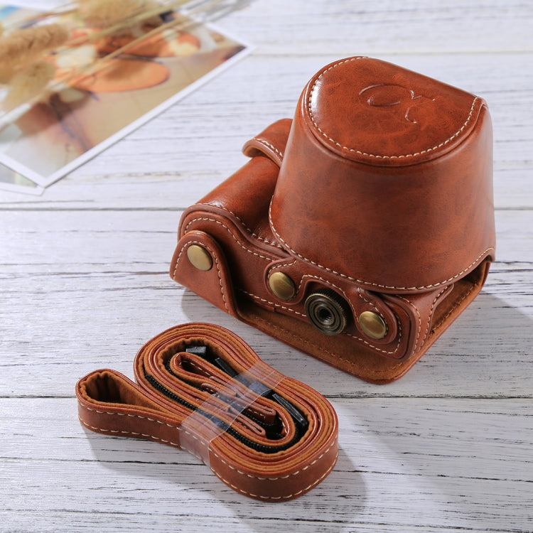 Full Body Camera PU Leather Case Bag with Strap for Sony A5100 / A5000 / NEX-3N (16-50mm / 40.5mm Lens)(Brown) by bashfashion