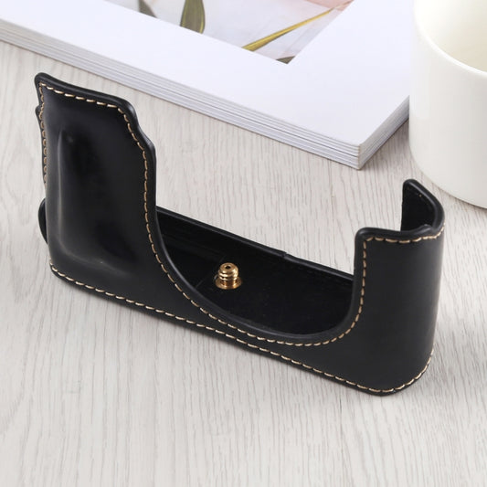 1/4 inch Thread PU Leather Camera Half Case Base for Leica DLUX TYP 109 (Black) by bashfashion